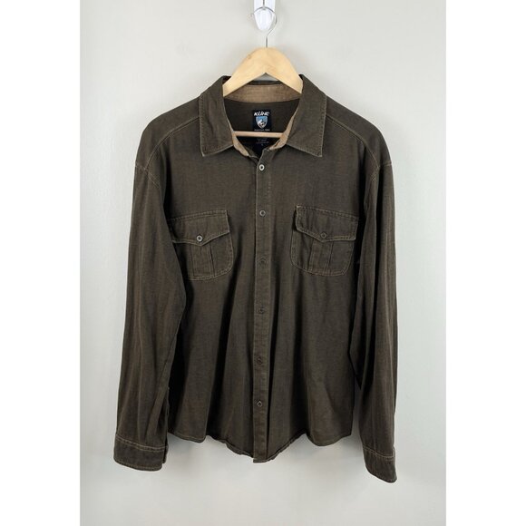 Kuhl Other - Kuhl Shirt Mens Organic Cotton Outdoor Hiking Long Sleeve Button Up Sz Lg